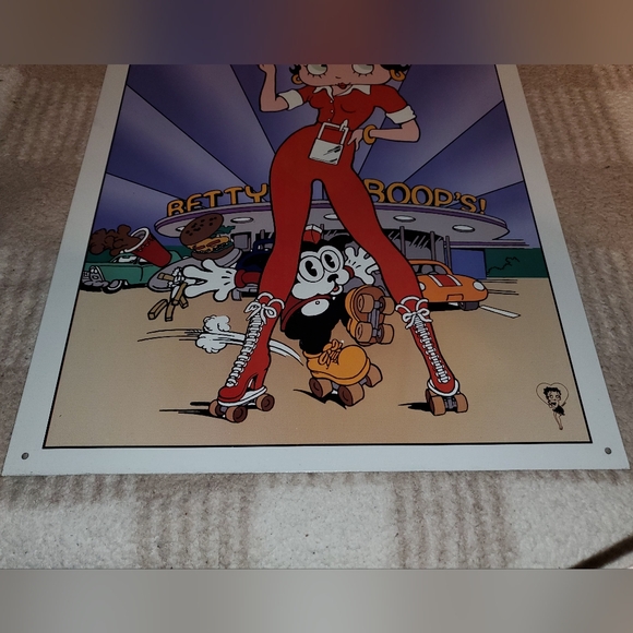 Desperate Enterprises Betty Boop Diner Retro Style Metal Wall Sign - Picture 5 of 17